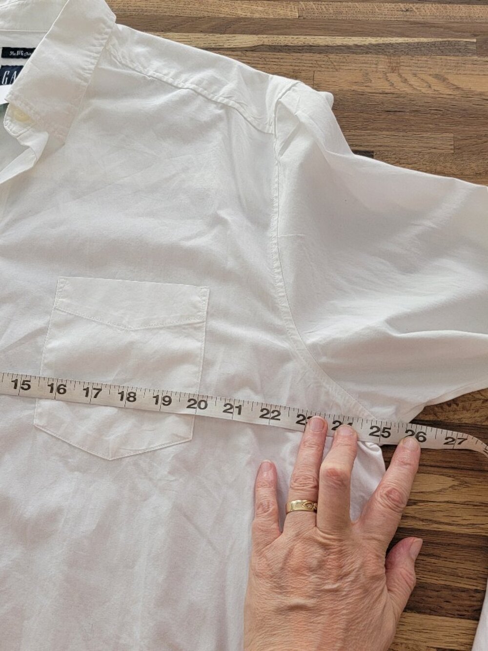 Gap Long Sleeve Optic White Button Down Long Sleeved Blouse - Picture 9 of 13